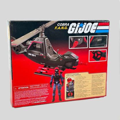 Back view of GI Joe vehicle packaging on light background. 