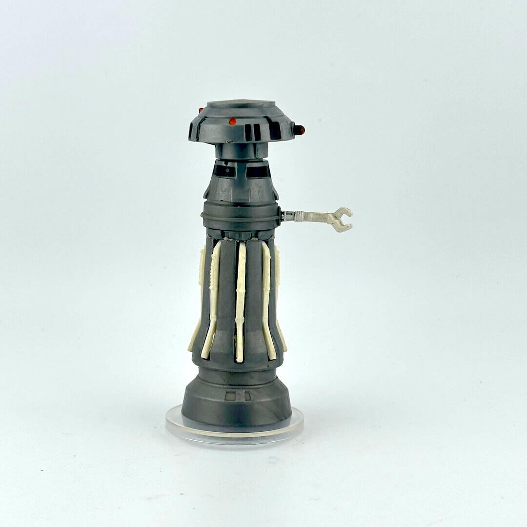 Toy robot figure on a white background