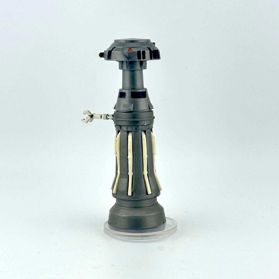 Toy robot figure on a white background