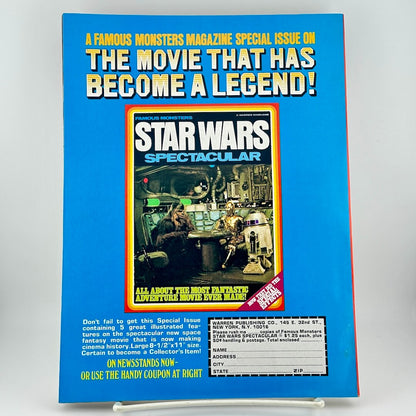 Promotional poster for a 'Star Wars' magazine special issue on a blue background