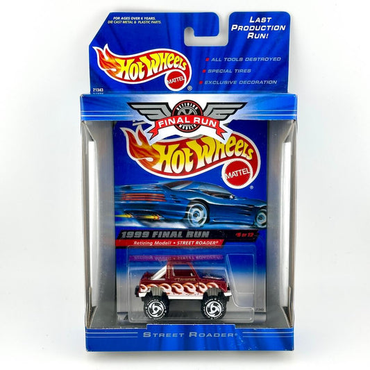 Hot Wheels Final Run Street Roader die-cast toy car in its original blue blister packaging.
