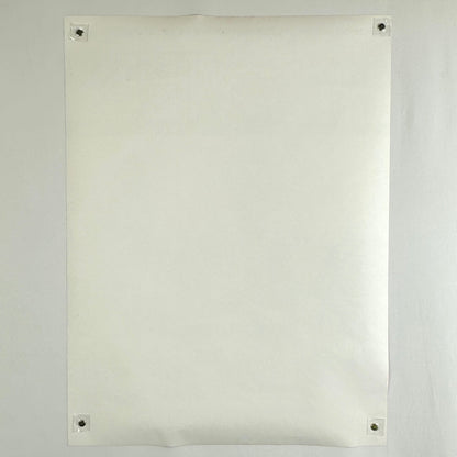 Backside of poster showing no damage and minimal wear.