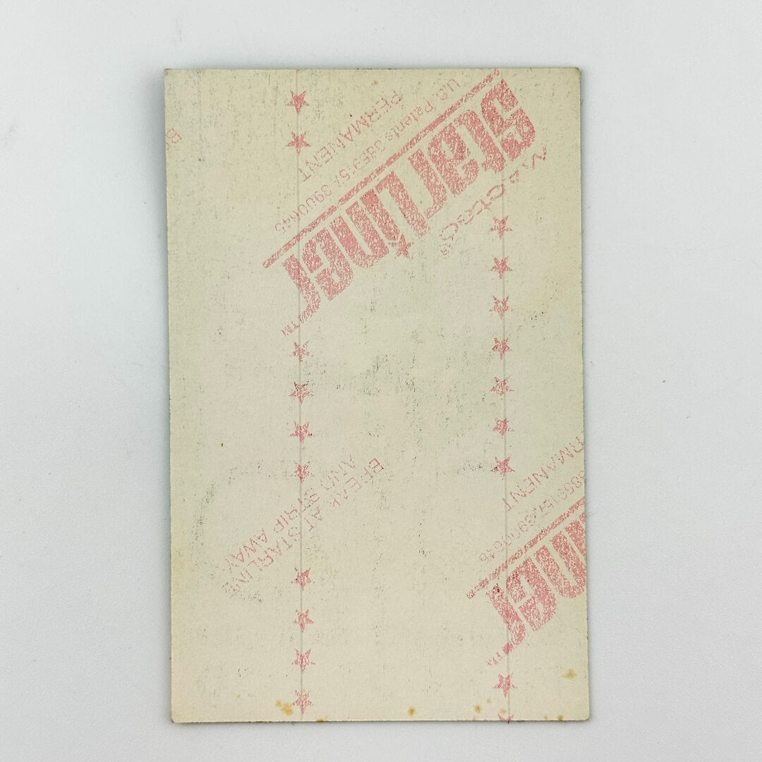 Backside of pass to show unused adhesive. 