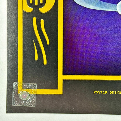 Bottom left corner of poster with crisp corner and clean edges, in mint condition. 