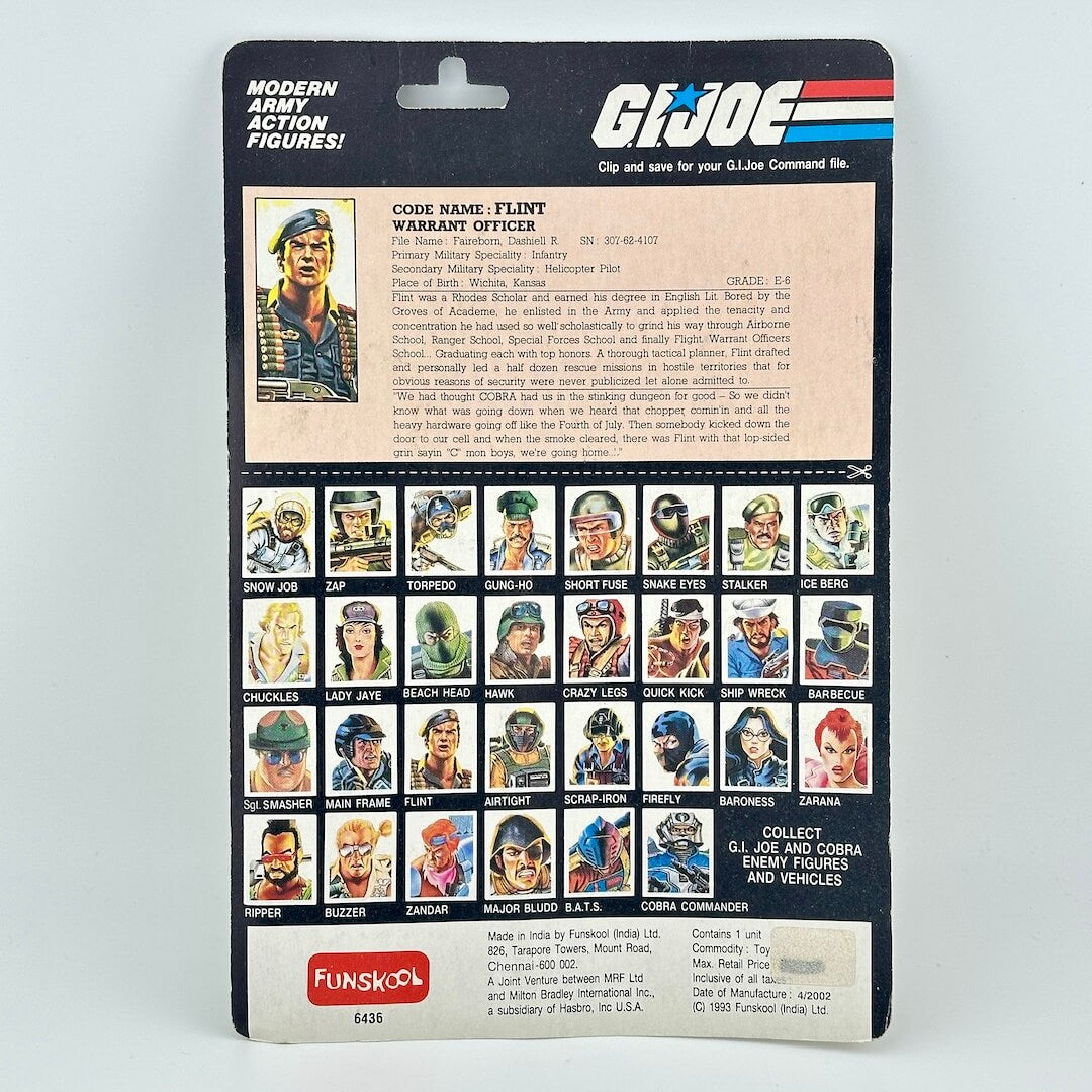 Back of GI Joe action figure packaging against white background. 