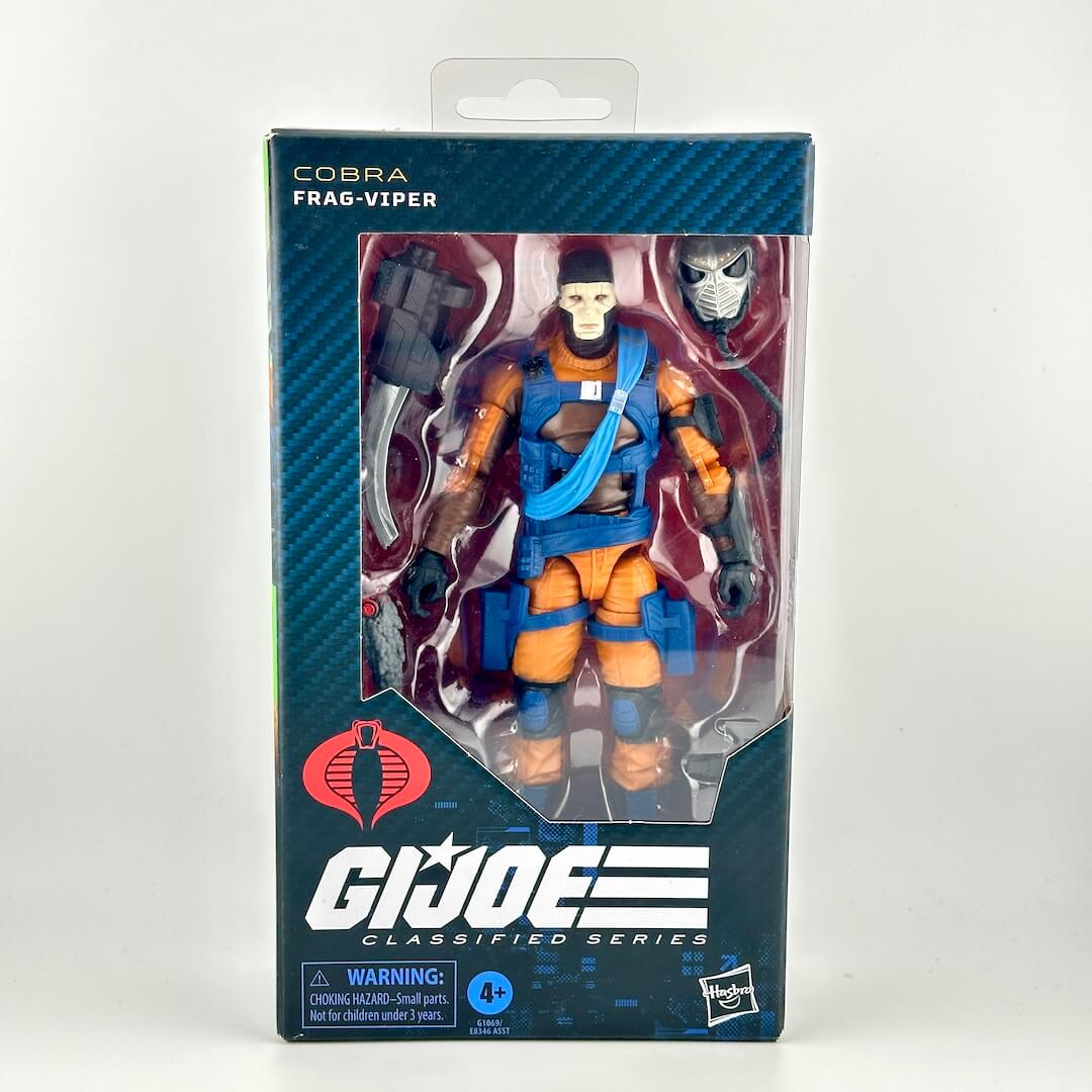 GI Joe action figure in packaging against white background. 