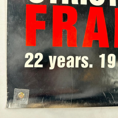 Bottom left corner of poster with scratches and some wear.