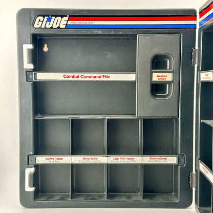 GI Joe toy box with compartments labeled for various figures and accessories.
