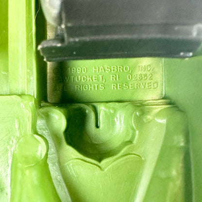 Close-up of makers mark and copyright information. 