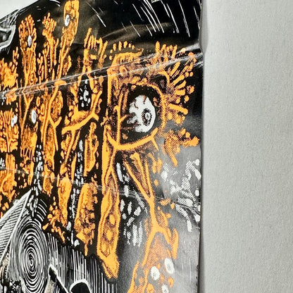 Side view of poster to show creases. 