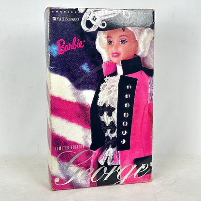 Barbie doll in a George Washington costume packaging