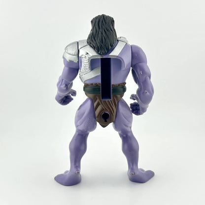 Purple humanoid gargoyle figure with armor on white background. 