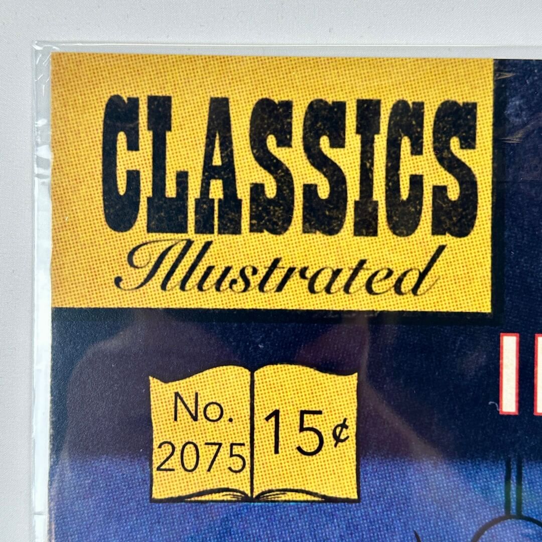 Upper left corner of print with sharp corner and undamaged edge, wrapped in plastic. 