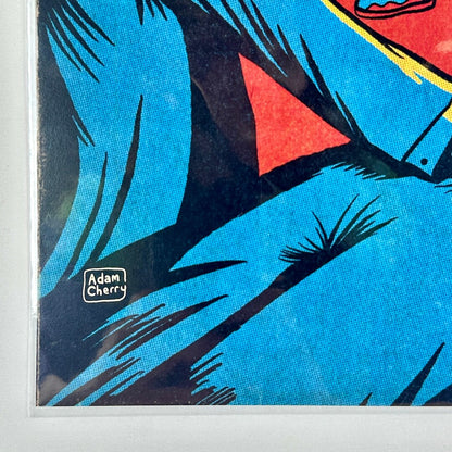 Lower left corner of print with sharp corner and undamaged edge, wrapped in plastic. 