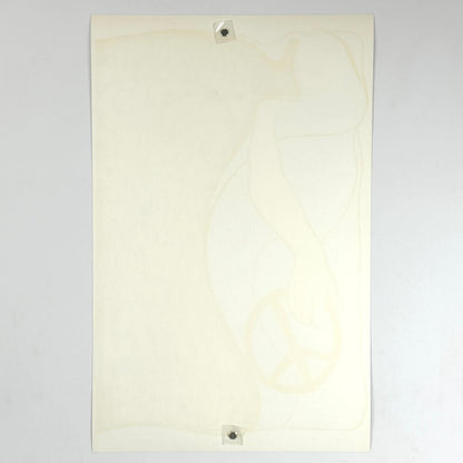 Backside of poster to show condition, ghost image of front visible. No damage. 