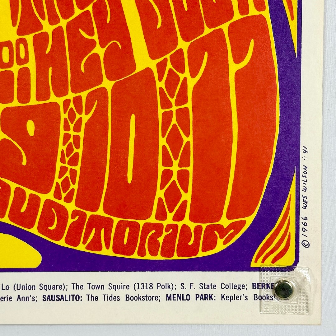 Bottom right corner of poster in excellent condition. 