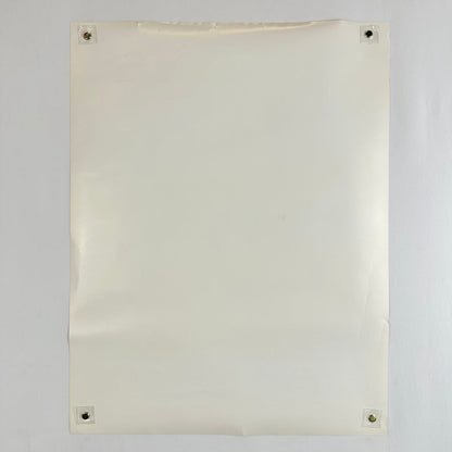 Backside of poster showing no damage to face and wear to edges.