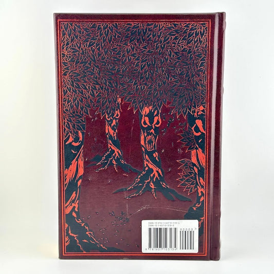 Book cover with tree design on a white background