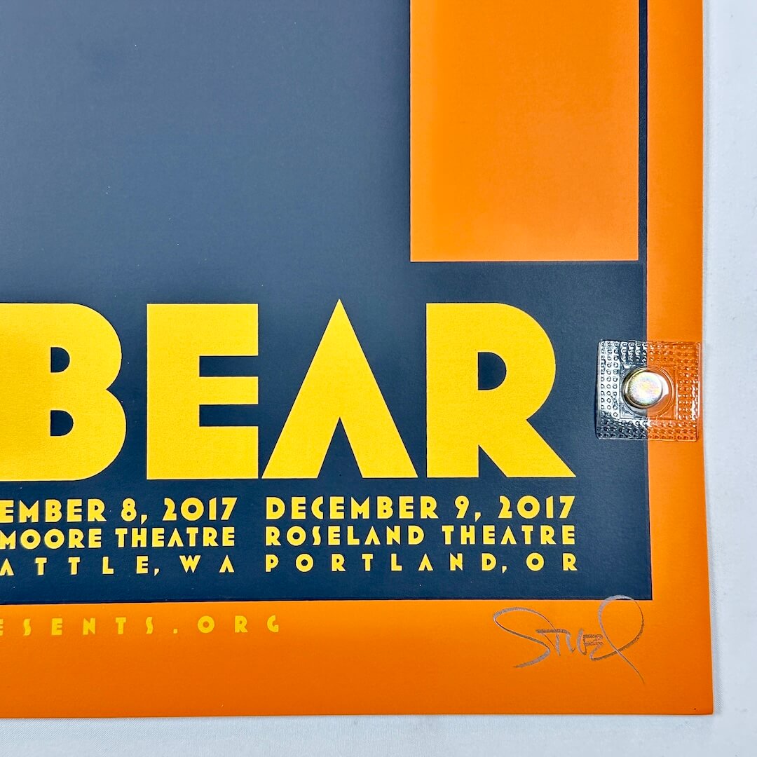 Bottom right corner in mint condition, features pencil signature by artist. 