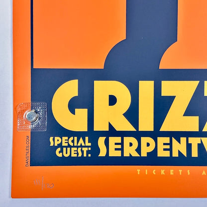 Bottom left corner of poster in mint condition and features penciled poster number, #111/120. 