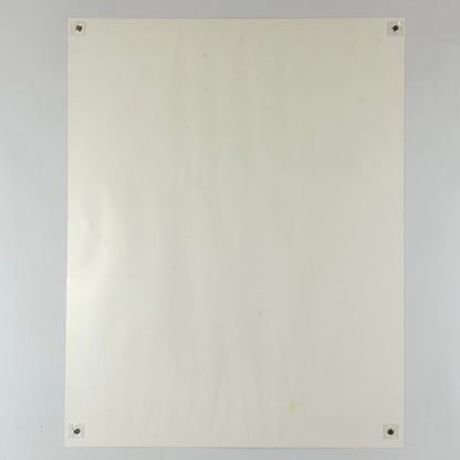 Backside of poster to show wavy texture to poster. 
