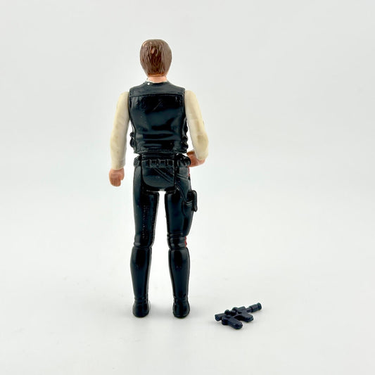 Action figure with a vest and pants on a white background