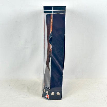 Tall, narrow box with a clear front on a white background