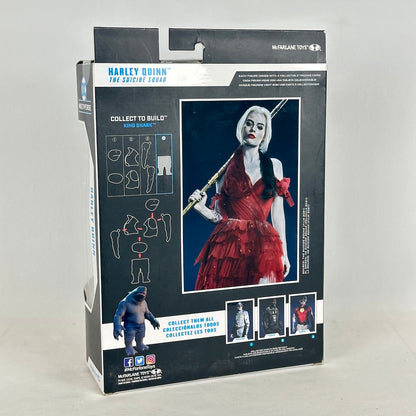 Harley Quinn The Suicide Squad collectible action figure box, showing the back of the packaging.