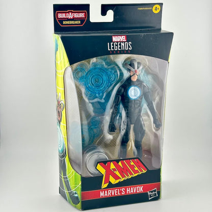 Marvel Legends X-Men Havok action figure in packaging on a white background
