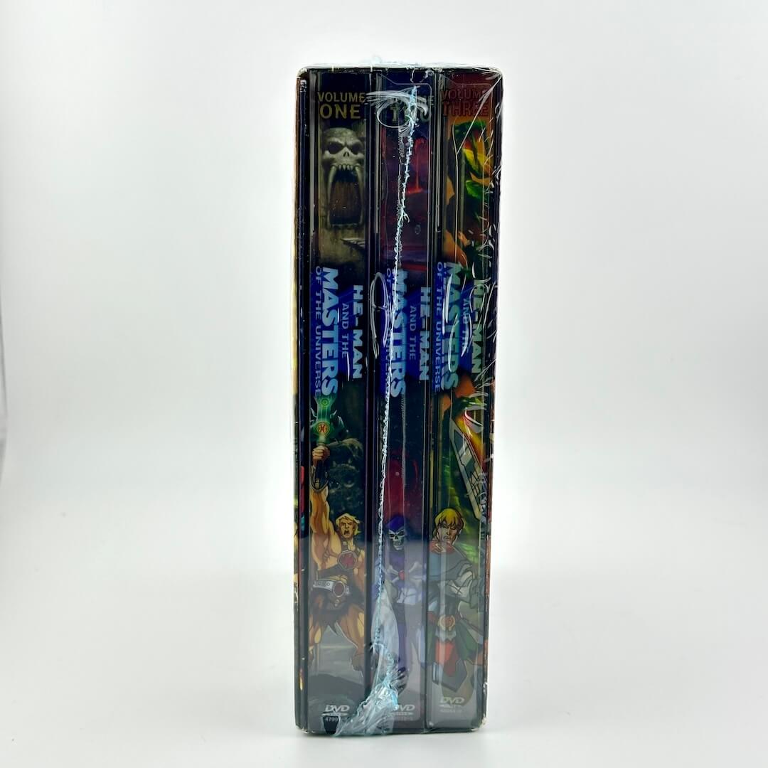 Packaged DVDs of 'Masters of the Universe' on a white background