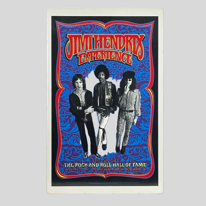 Brightly colored Jimi Hendrix Experience poster against white background.