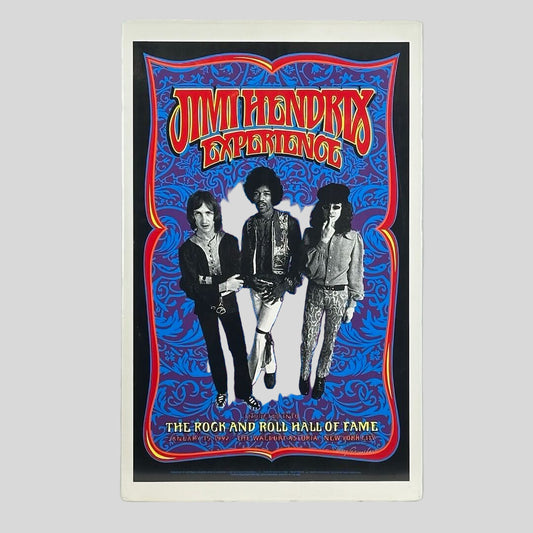 Brightly colored Jimi Hendrix Experience poster against white background.
