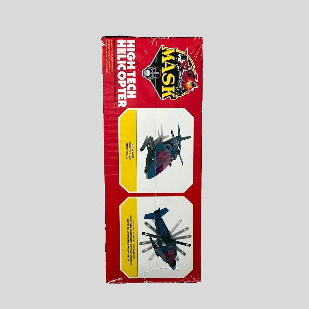 Toy packaging with "MASK" branding against gray background. 