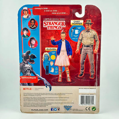 McFarlane Toys Stranger Things Chief Hopper action figure in its original packaging.