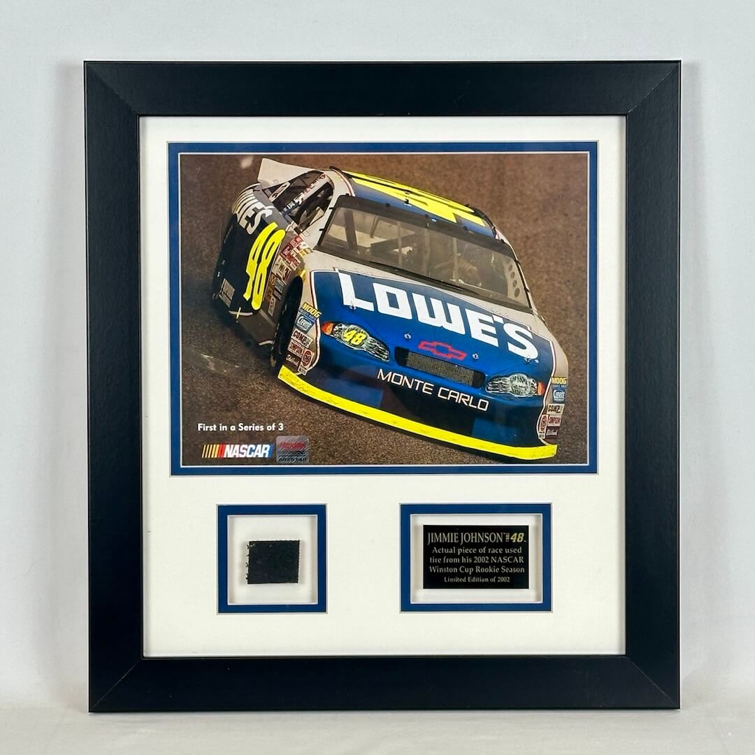 Jimmie Johnson #48 Framed Tire Piece