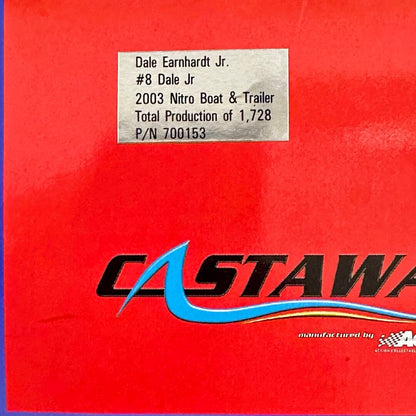 Close-up of product information sticker on side of box. 