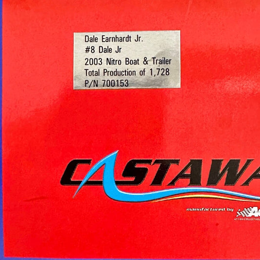 Close-up of product information sticker on side of box. 