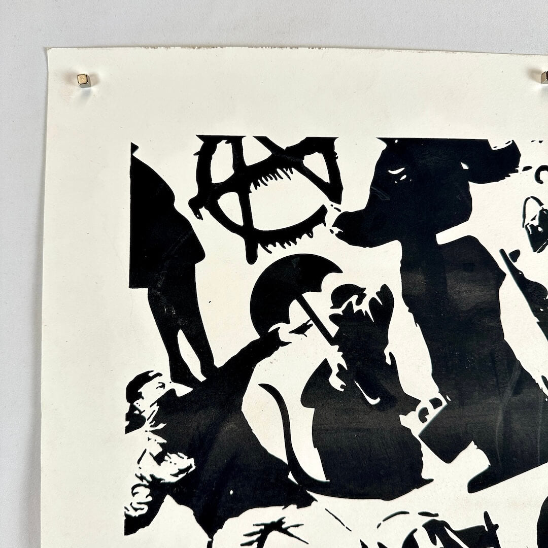 Top left corner of poster with some wear to edges. 