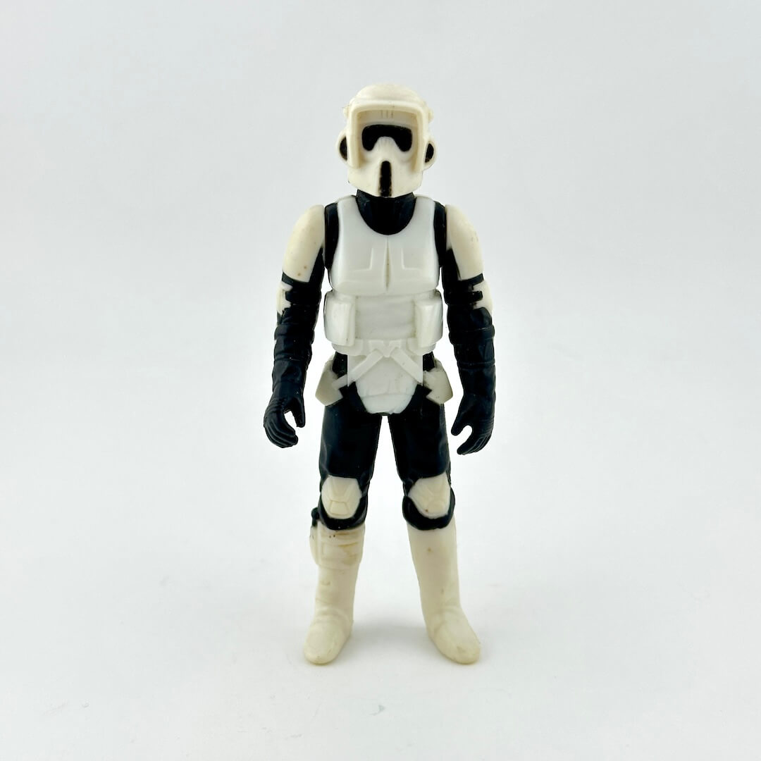 Star Wars stormtrooper action figure on a white background
