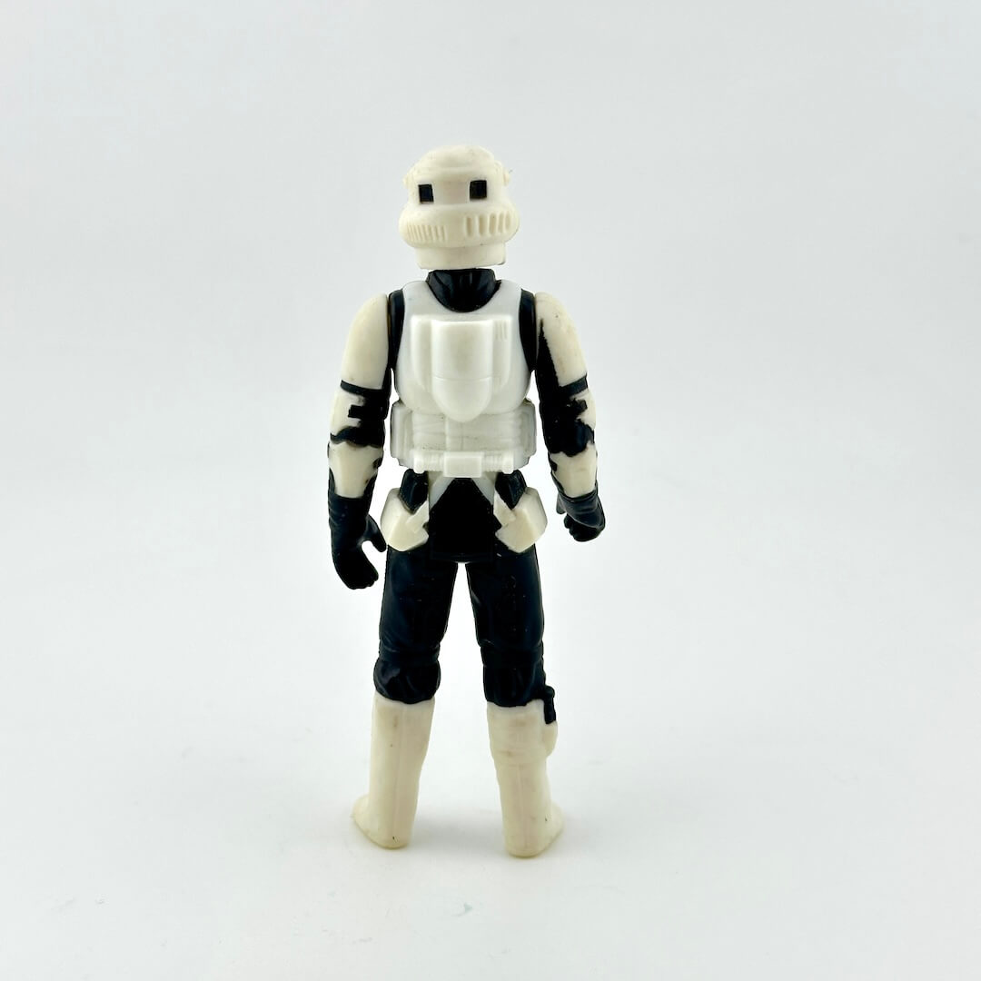 Star Wars stormtrooper action figure on a white background