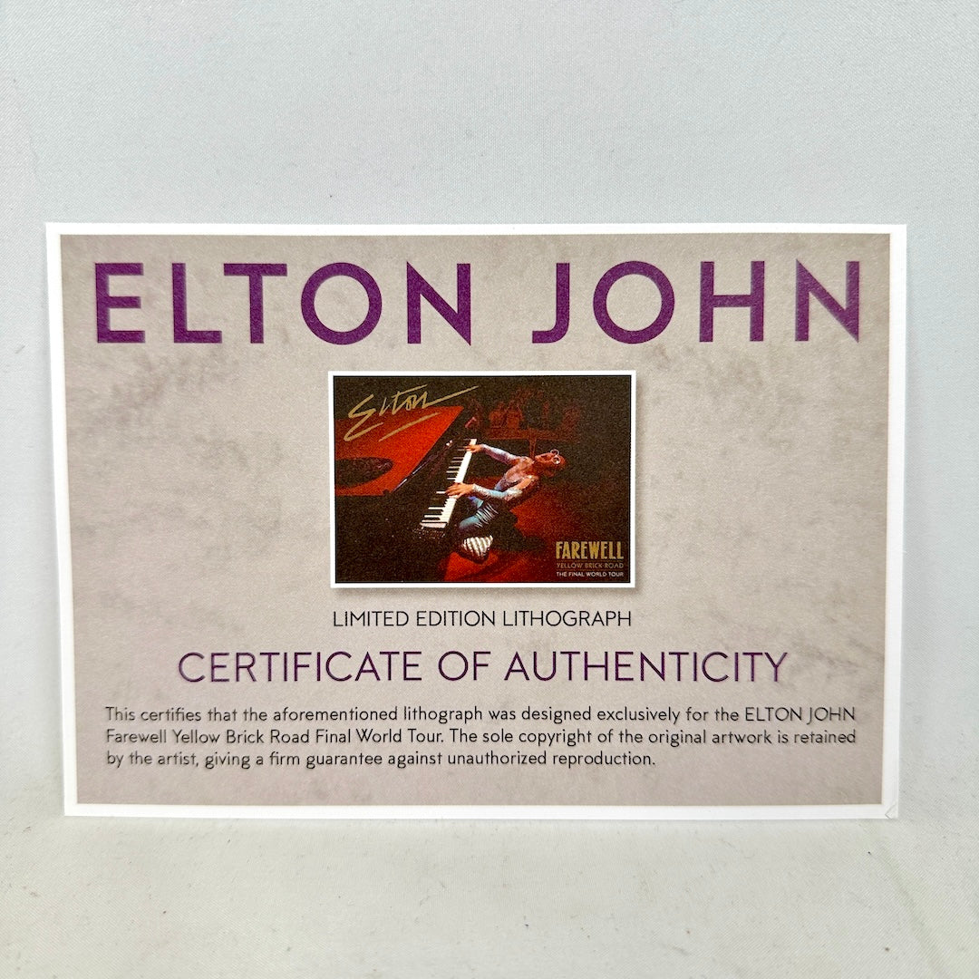 Elton John Farewell Yellow Brick Road Tour VIP Lithograph