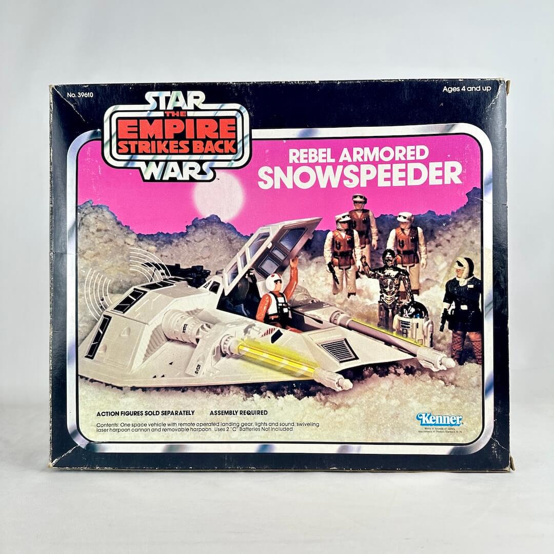 Star Wars Rebel Armored Snowspeeder toy packaging on a light gray background