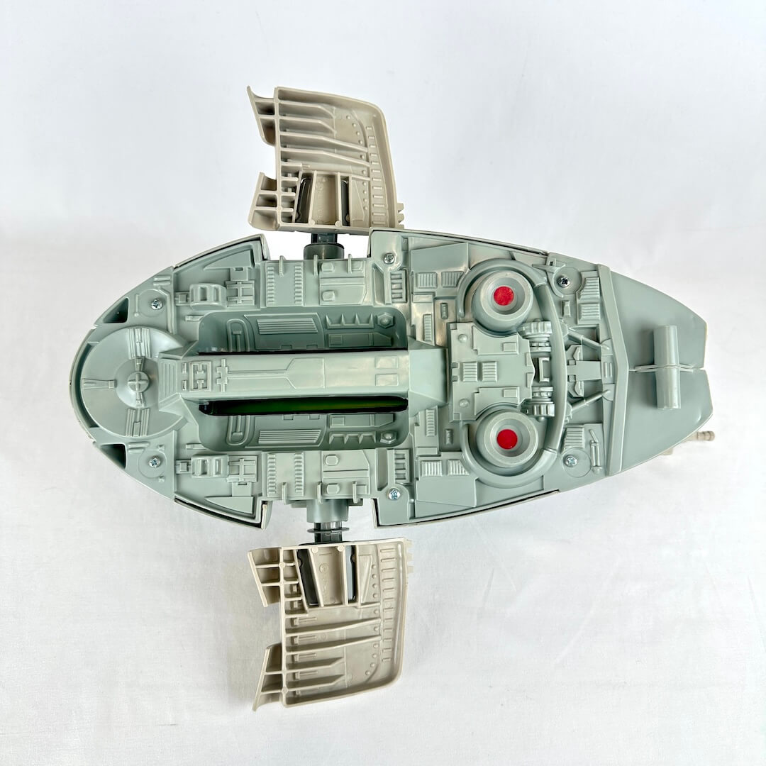 Toy model of a spaceship on a white background