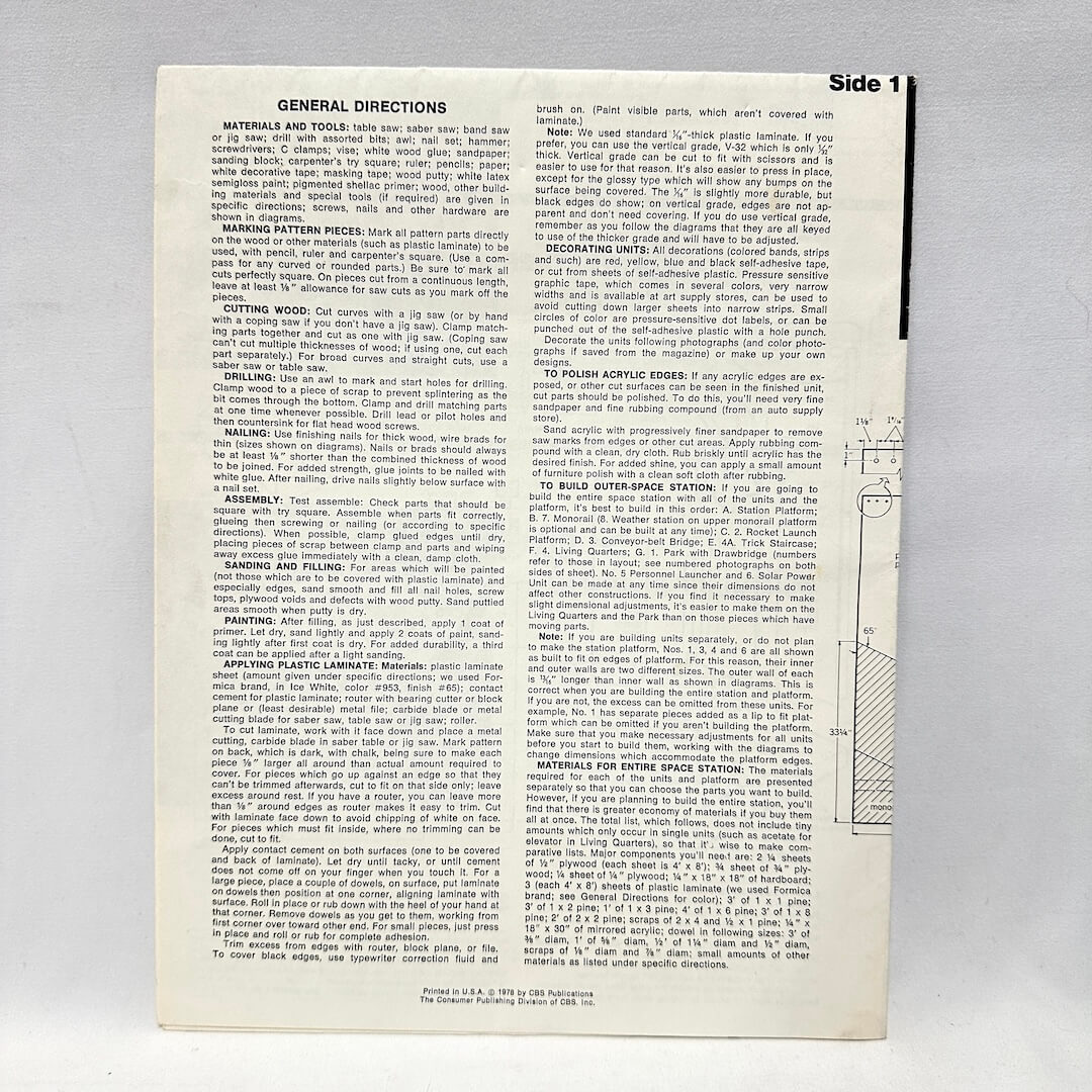 View of general instructions page with copyright information at the bottom of page. 
