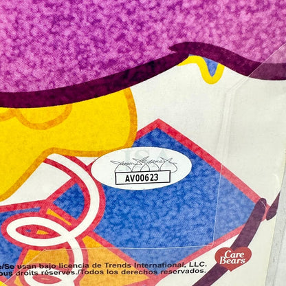 Close up of authentication sticker from JSA with serial number "AV00623"