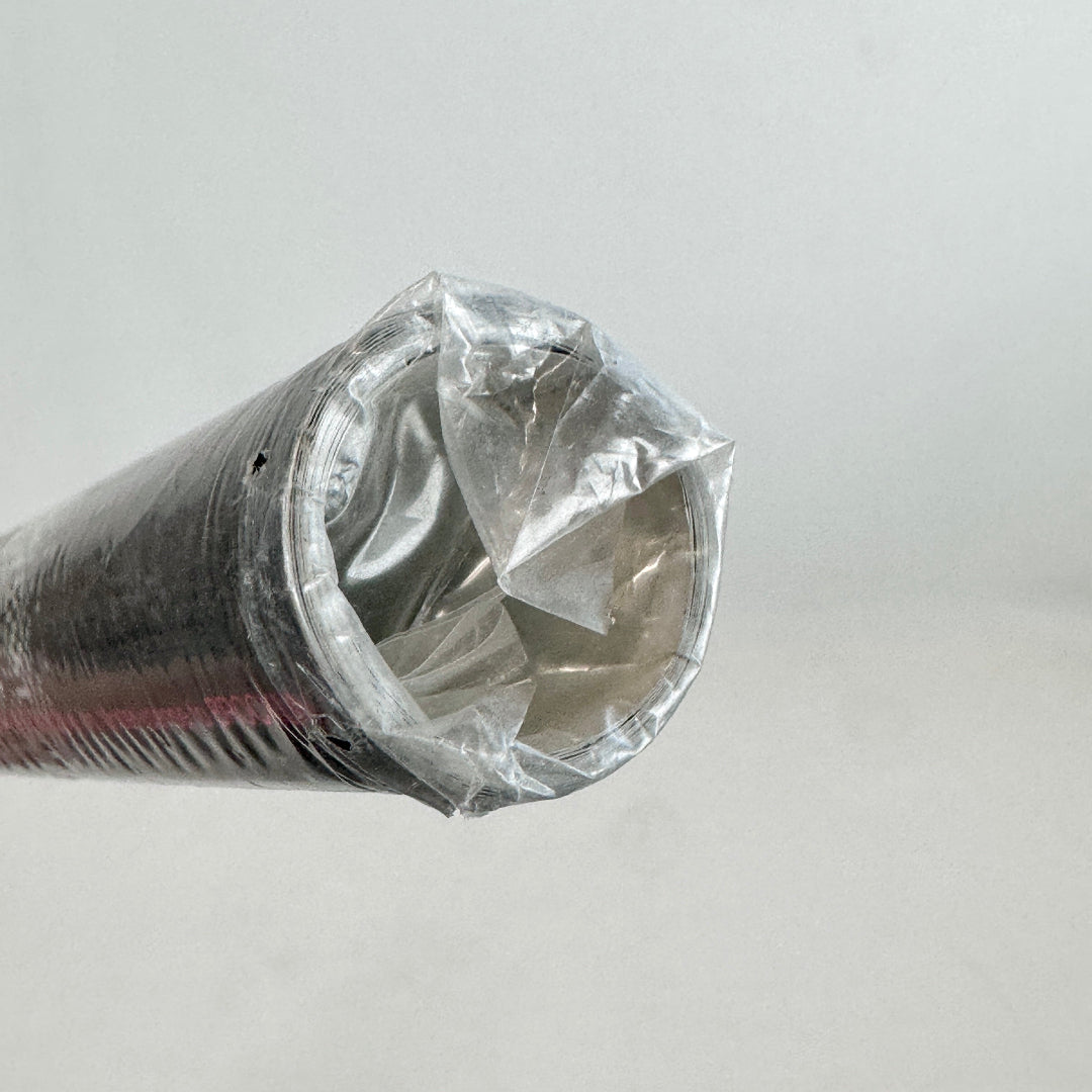 End of rolled poster to show it still being sleeved in plastic and the condition of the edges. 