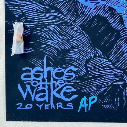 Bottom left corner showing tour info and blue marker "AP" by artist. 