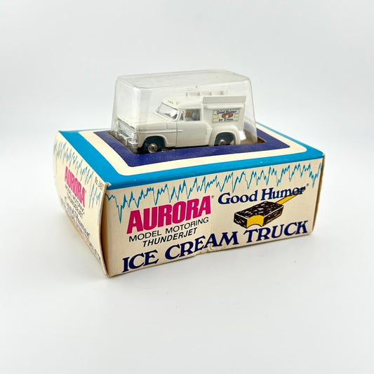 Model ice cream truck in Aurora box on a white background