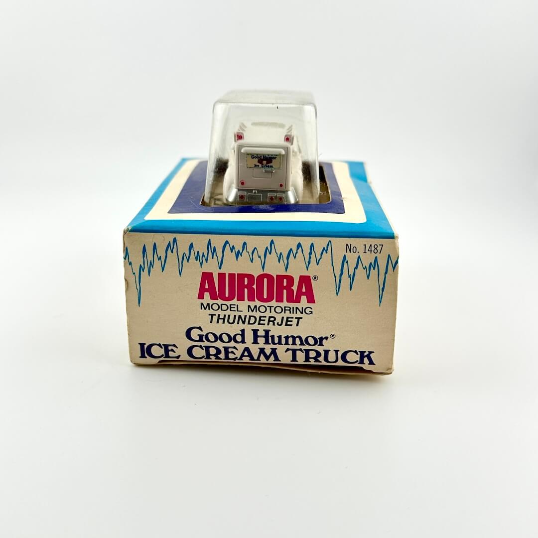 Model ice cream truck in packaging with Aurora branding on a white background