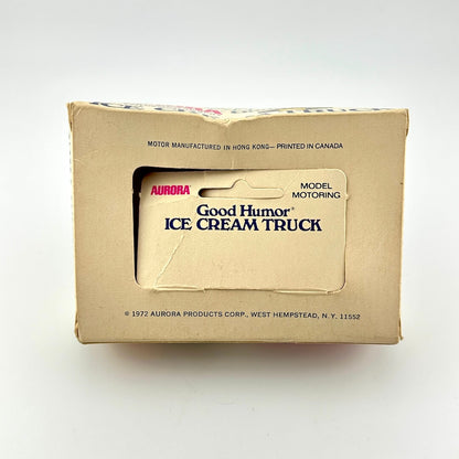 Cardboard box packaging for a Good Humor Ice Cream Truck model toy, featuring Aurora branding.